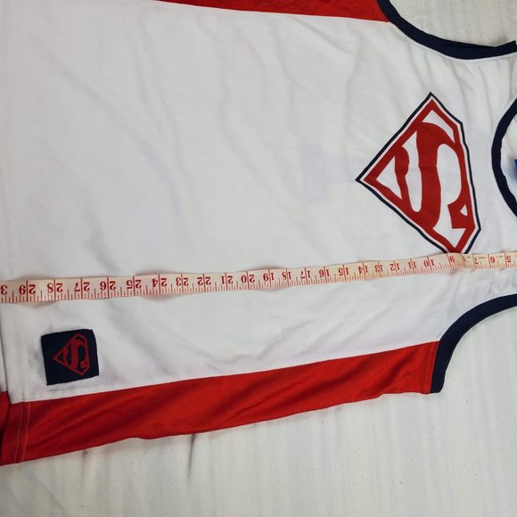 Superman Basketball Jersey Sleeveless Shirt Tank Size Large - Picture 8 of 8